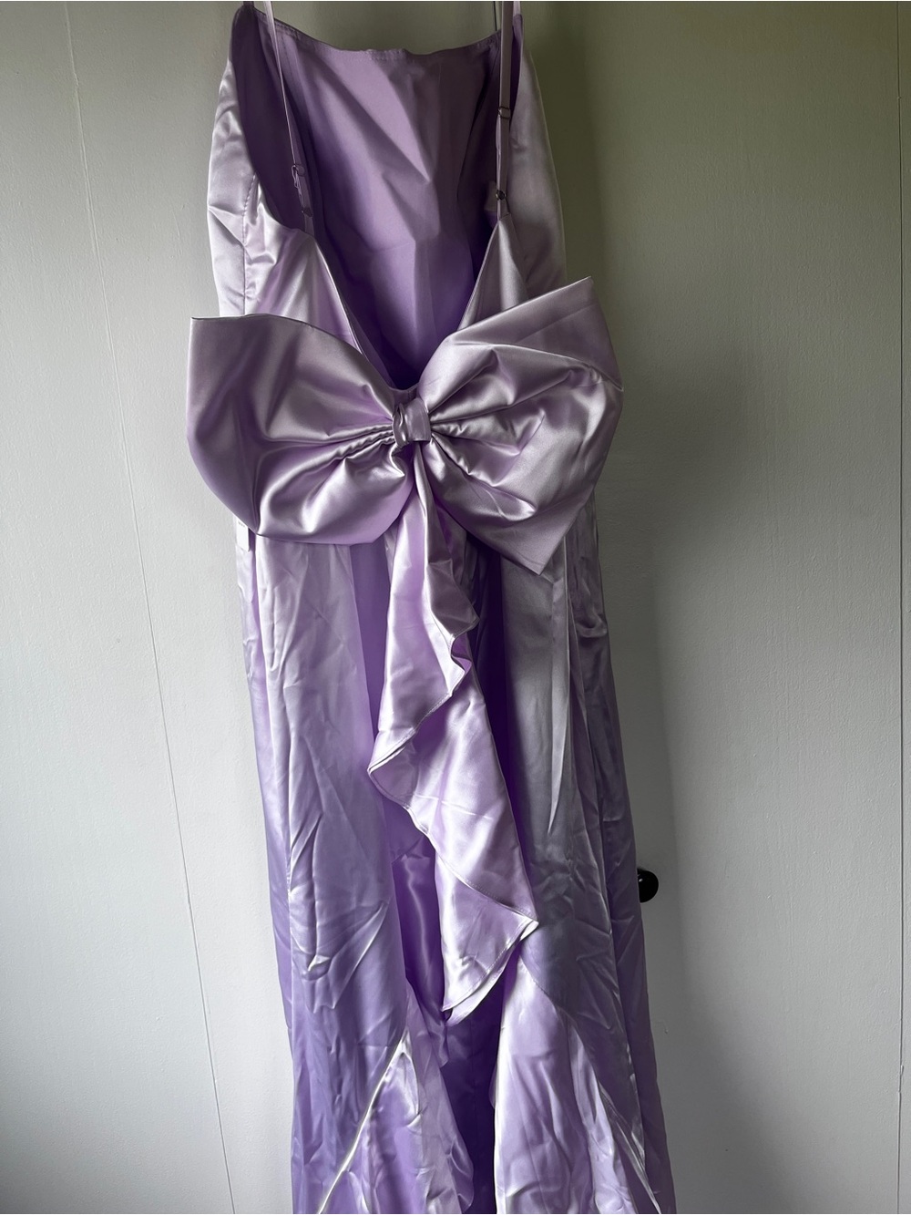 Lilac Satin Prom Dress